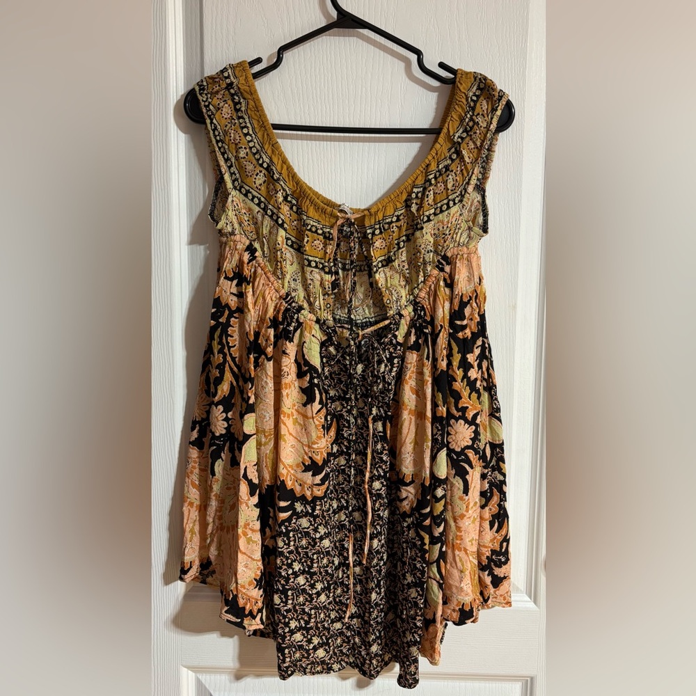 Free People Intimately Bali Mariposa Patterned Colourful Mini Slip Dress Medium - Picture 5 of 16